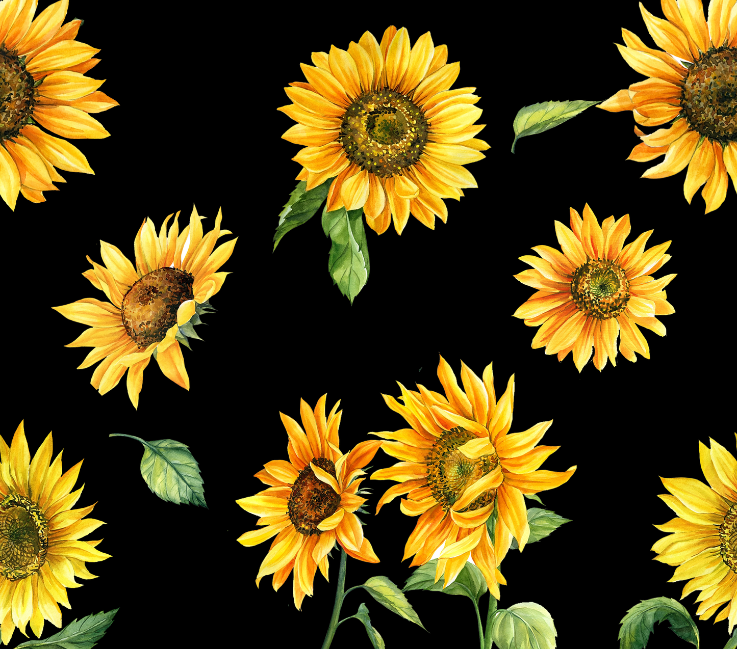 Black Sunflower Tumbler