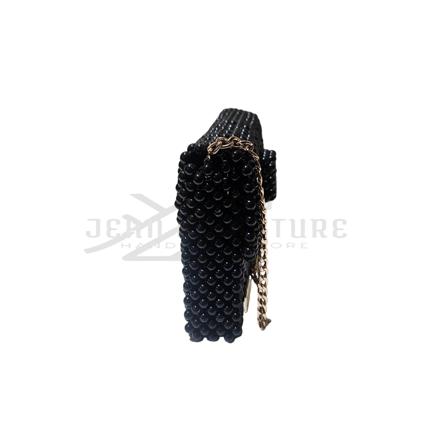 Emily Beaded Clutch Bag (Black) - 02