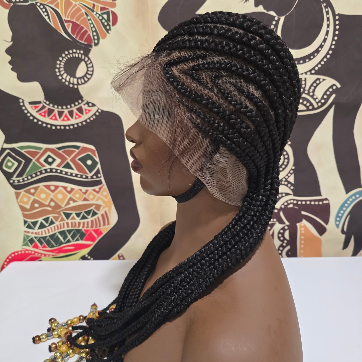 Thandie Braided Full Lace Wig - Synthetic