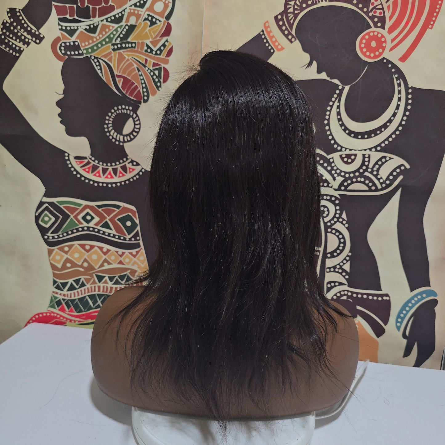 Bean Human Hair Full Lace Wig - Silky Straight - 12" (Type A Lace)