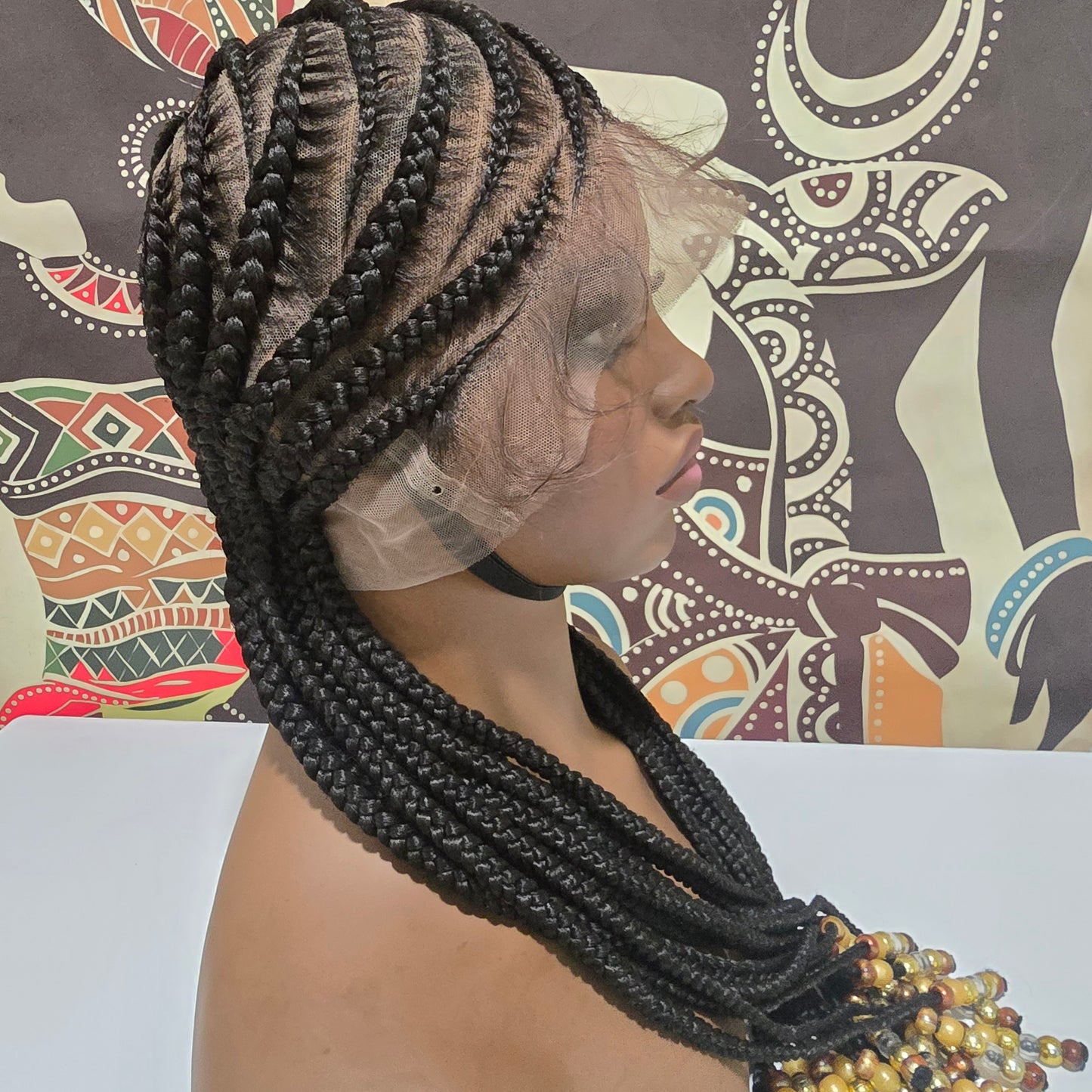 Thandie Braided Full Lace Wig - Synthetic
