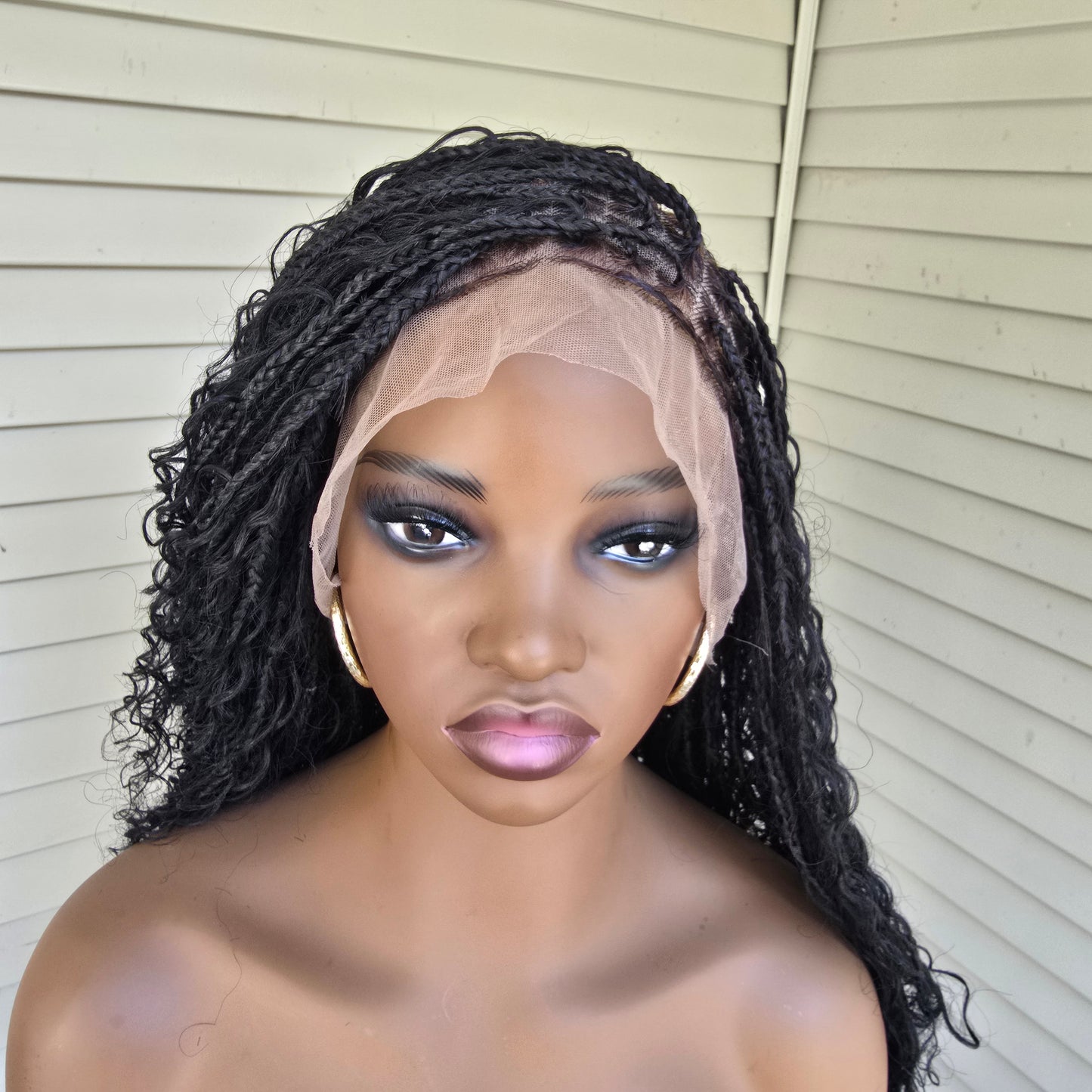 Asali 100% Human Hair Bohemian Knotless Braided Full Lace Wig