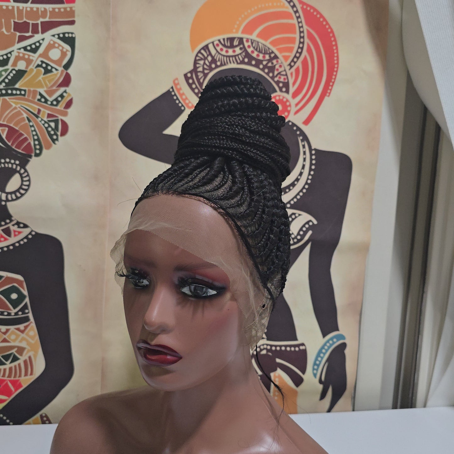Dera Updo Braided Full Lace Wig - Synthetic