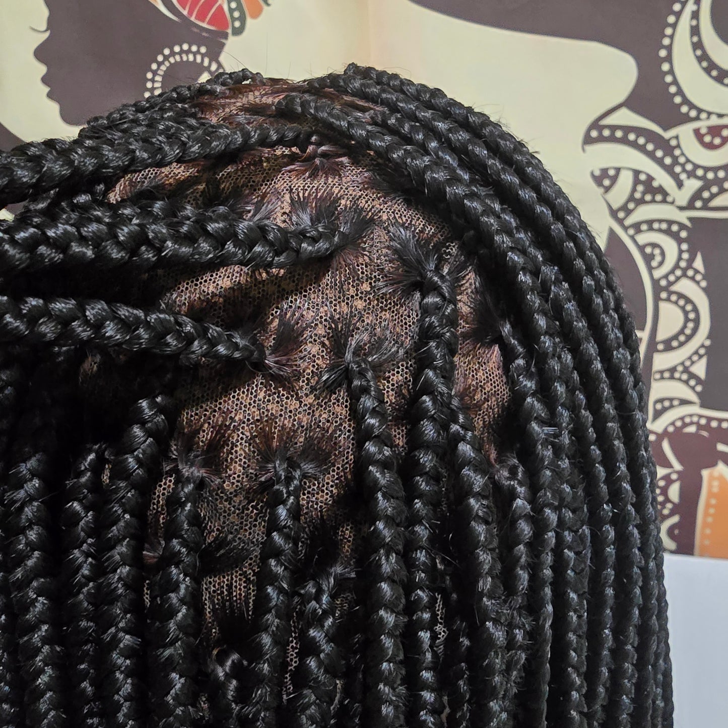 Bolanile Human Hair Knotless Braided Full Lace Wig - Curled Ends