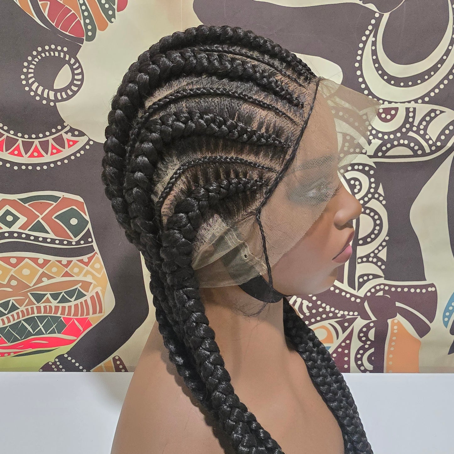 Abeni Braided Full Lace Wig - Synthetic