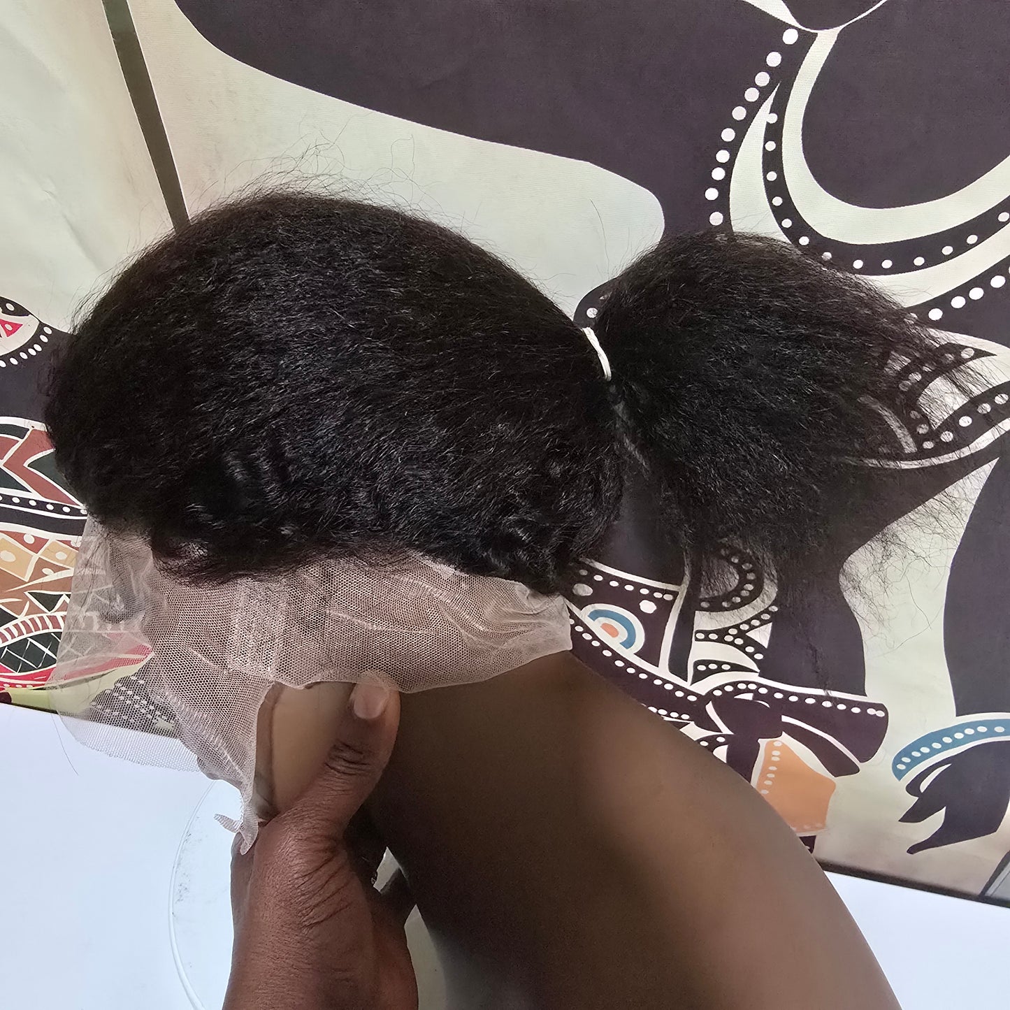Bean Human Hair Full Lace Wig - Kinky Straight - 12" (Type A Lace)