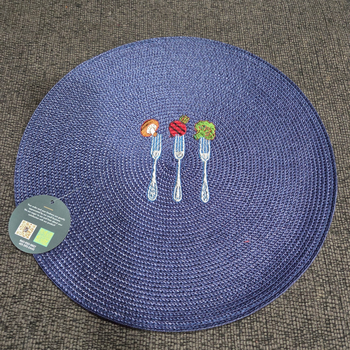 Jean Embroidered Placemat - Artisan Table Décor -JP04