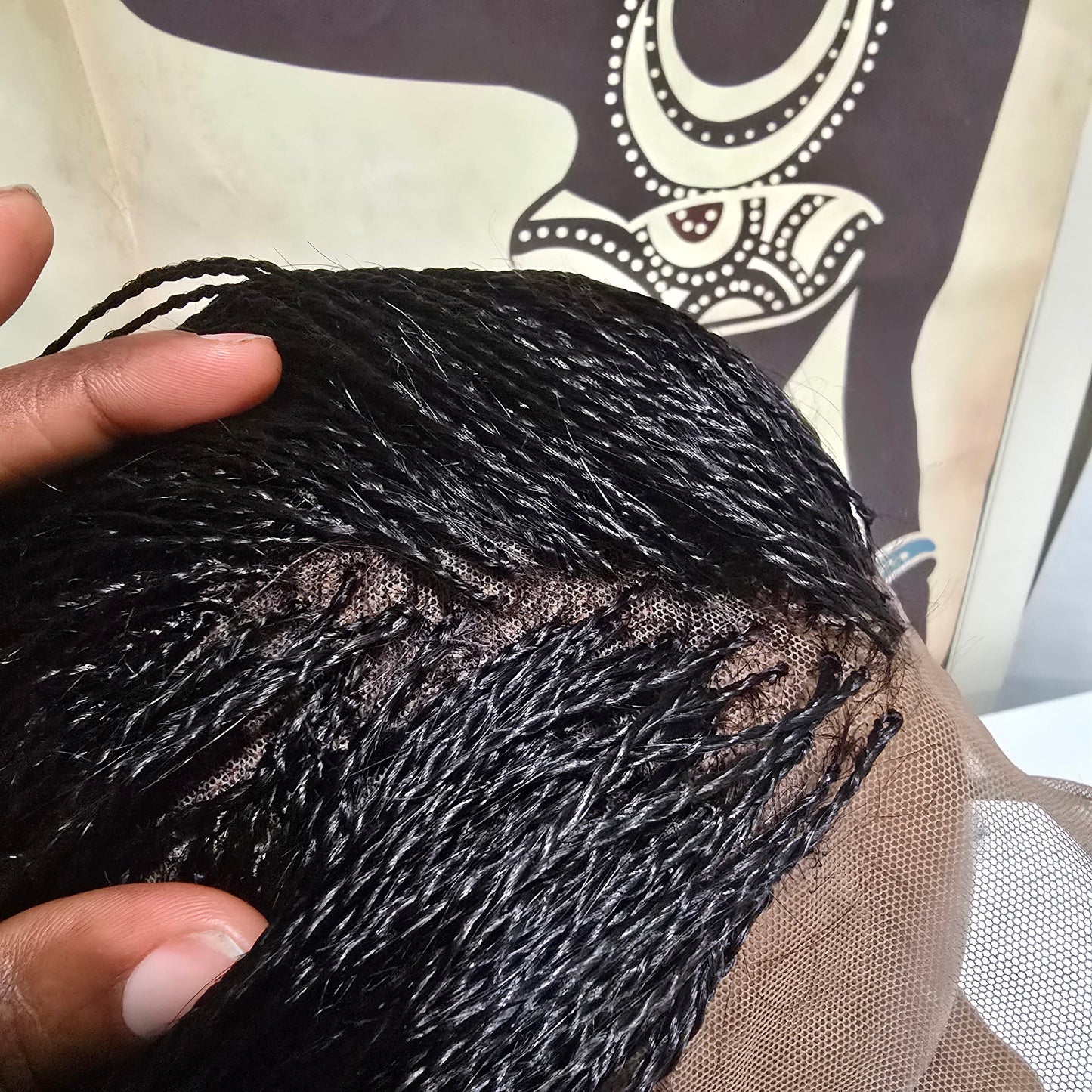 Ayoka Micro Twists Wig - Human Hair Full Lace - Feathered Ends