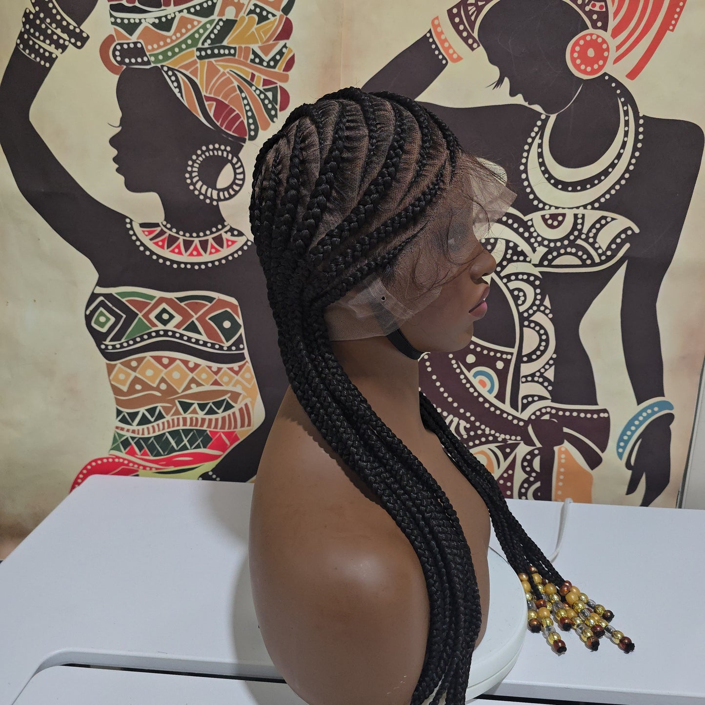 Thandie Braided Full Lace Wig - Synthetic