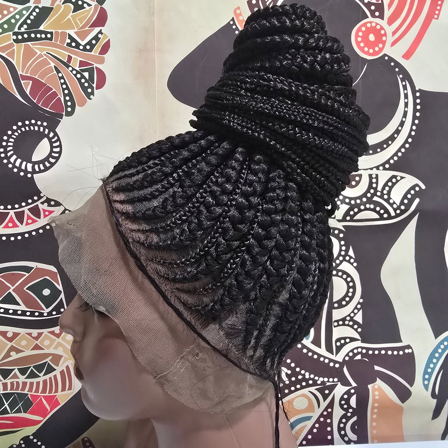 Dera Updo Braided Full Lace Wig - Synthetic
