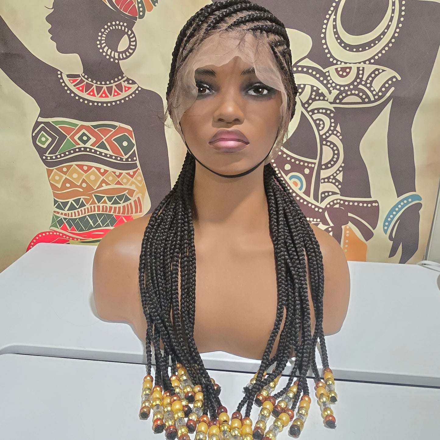 Thandie Braided Full Lace Wig - Synthetic