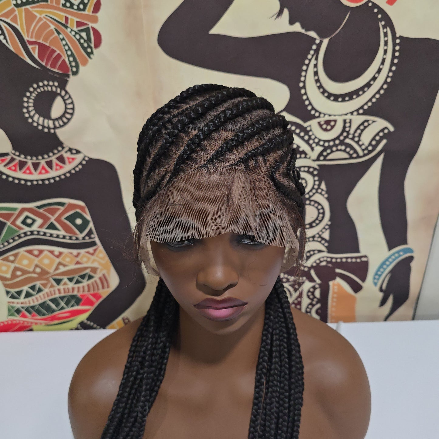 Thandie Braided Full Lace Wig - Synthetic