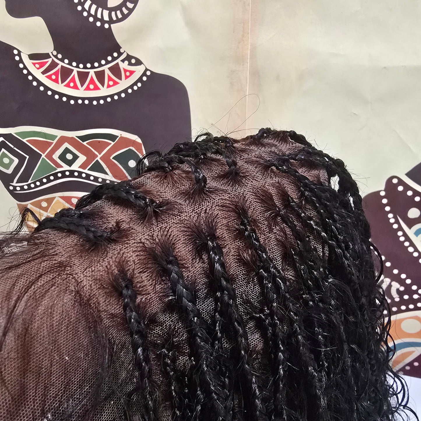 Asali 100% Human Hair Bohemian Knotless Braided Full Lace Wig
