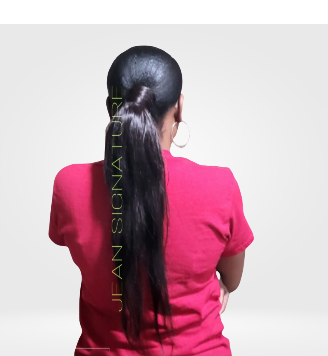 Jean Wrap Around Human Hair Ponytail BEANSS18 - Silky Straight 18"