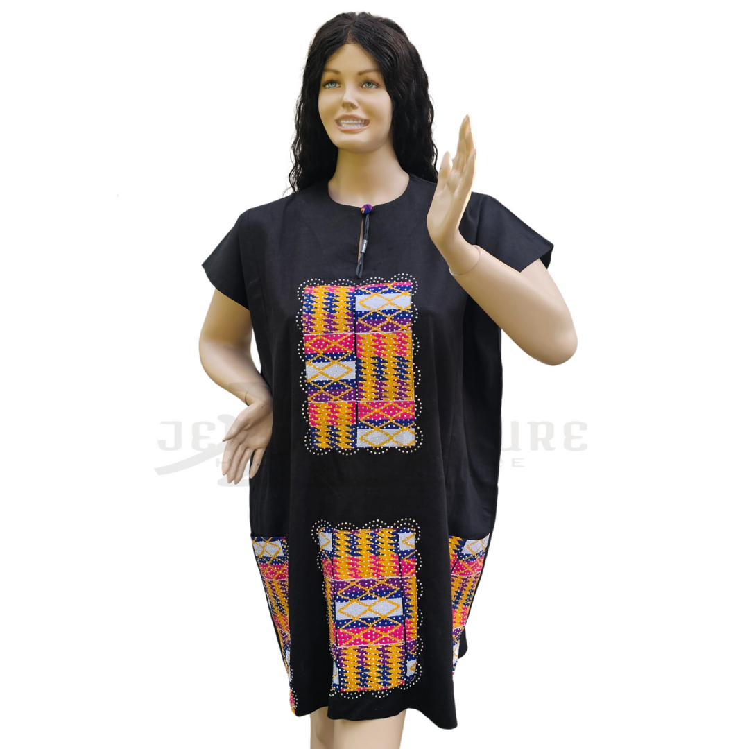 Odun Rhinestones Short Caftan - 01