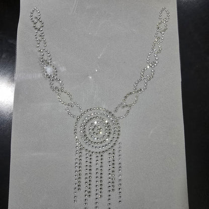 DIY Rhinestone Iron-on Applique - 01 (Necklace)