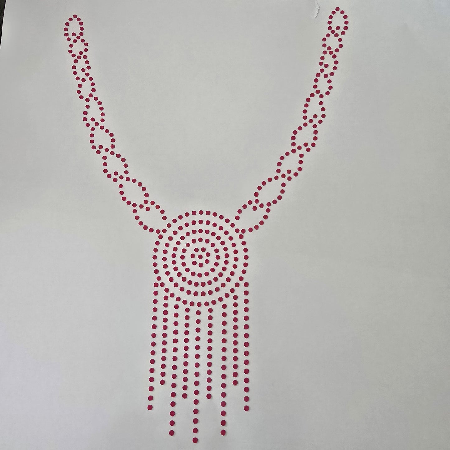 DIY Rhinestone Iron-on Applique - 01 (Necklace)