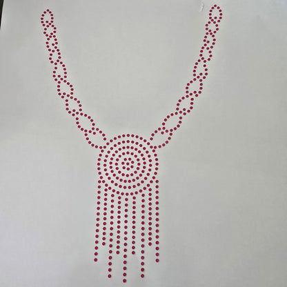 DIY Rhinestone Iron-on Applique - 01 (Necklace)