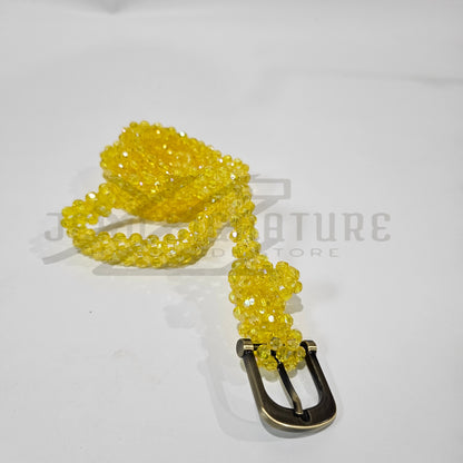 Moyo Beaded Belt - Yellow