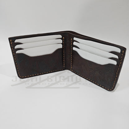 Steve Men Bi-Fold Wallet - Brown/Teal