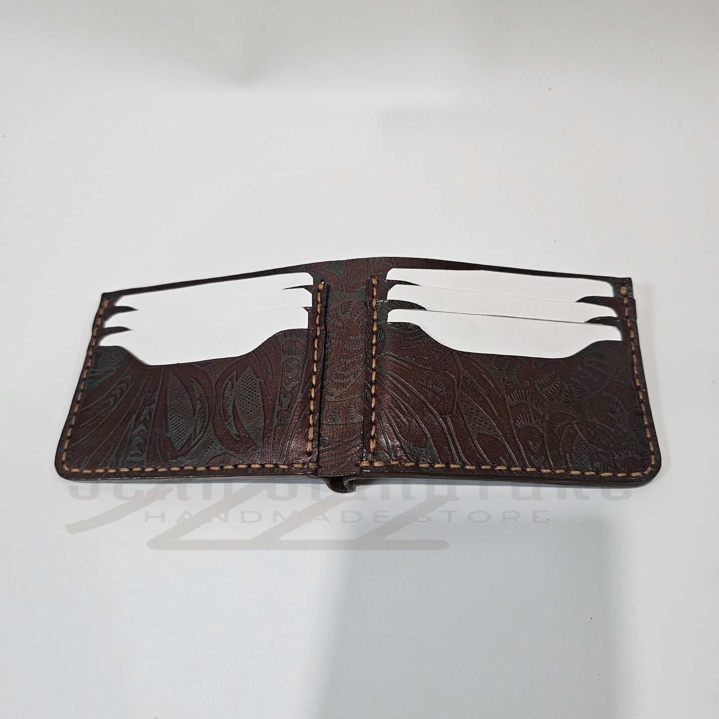 Steve Men Bi-Fold Wallet - Brown/Teal