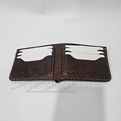 Steve Men Bi-Fold Wallet - Brown/Teal