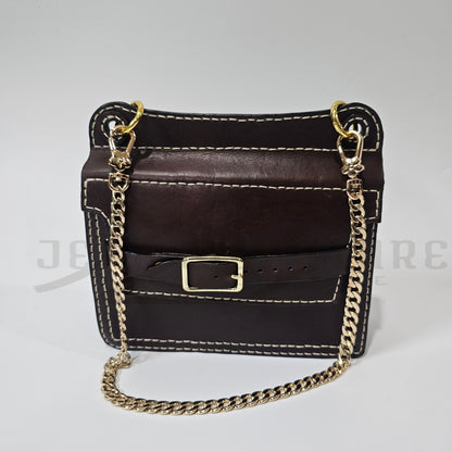 Genevieve Extra-small Leather Handbag - Brown