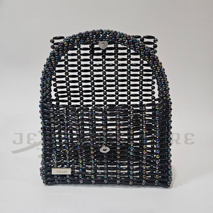 Ebony Beaded Handbag