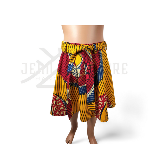 Zuri African Print Girls Skirt - 01