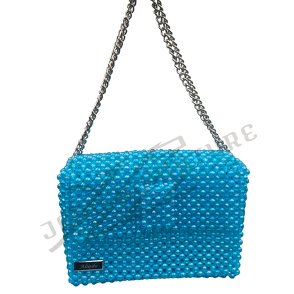 Hermosa Beaded Handbag - Blue