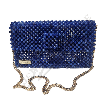 Emily Beaded Handbag (Royal Blue) - 01