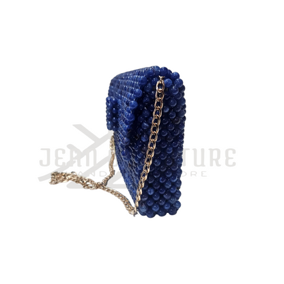 Emily Beaded Handbag (Royal Blue) - 01