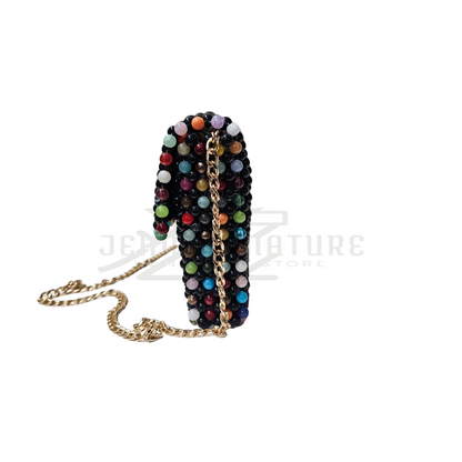 Emily Beaded Clutch Bag (Black) - 03