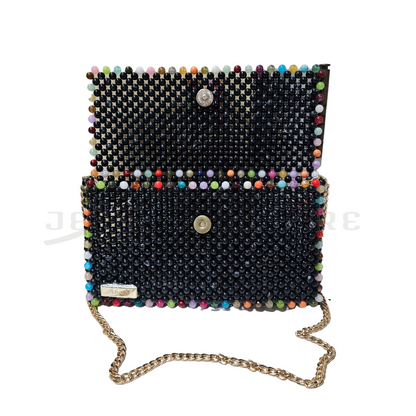 Emily Beaded Clutch Bag (Black) - 03