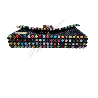 Emily Beaded Clutch Bag (Black) - 03