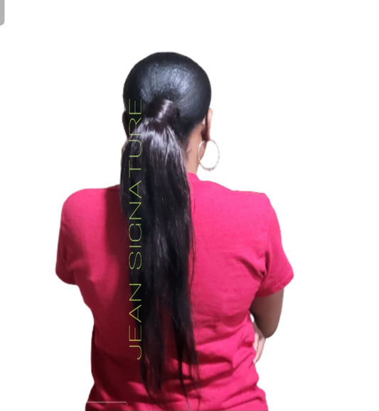 Jean Wrap Around Human Hair Ponytail BEANSS20 - Silky Straight 20"