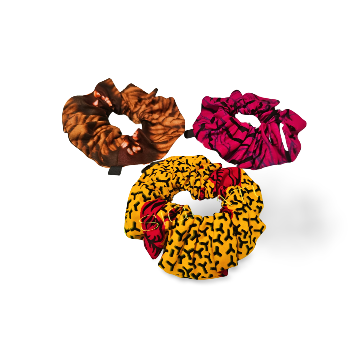 African Print Scrunchie Set (Small) - 01