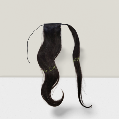 Jean Wrap Around Human Hair Ponytail BEANSS18 - Silky Straight 18"