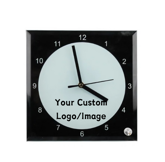 Photo Glass Desktop Clock - Send Your Design