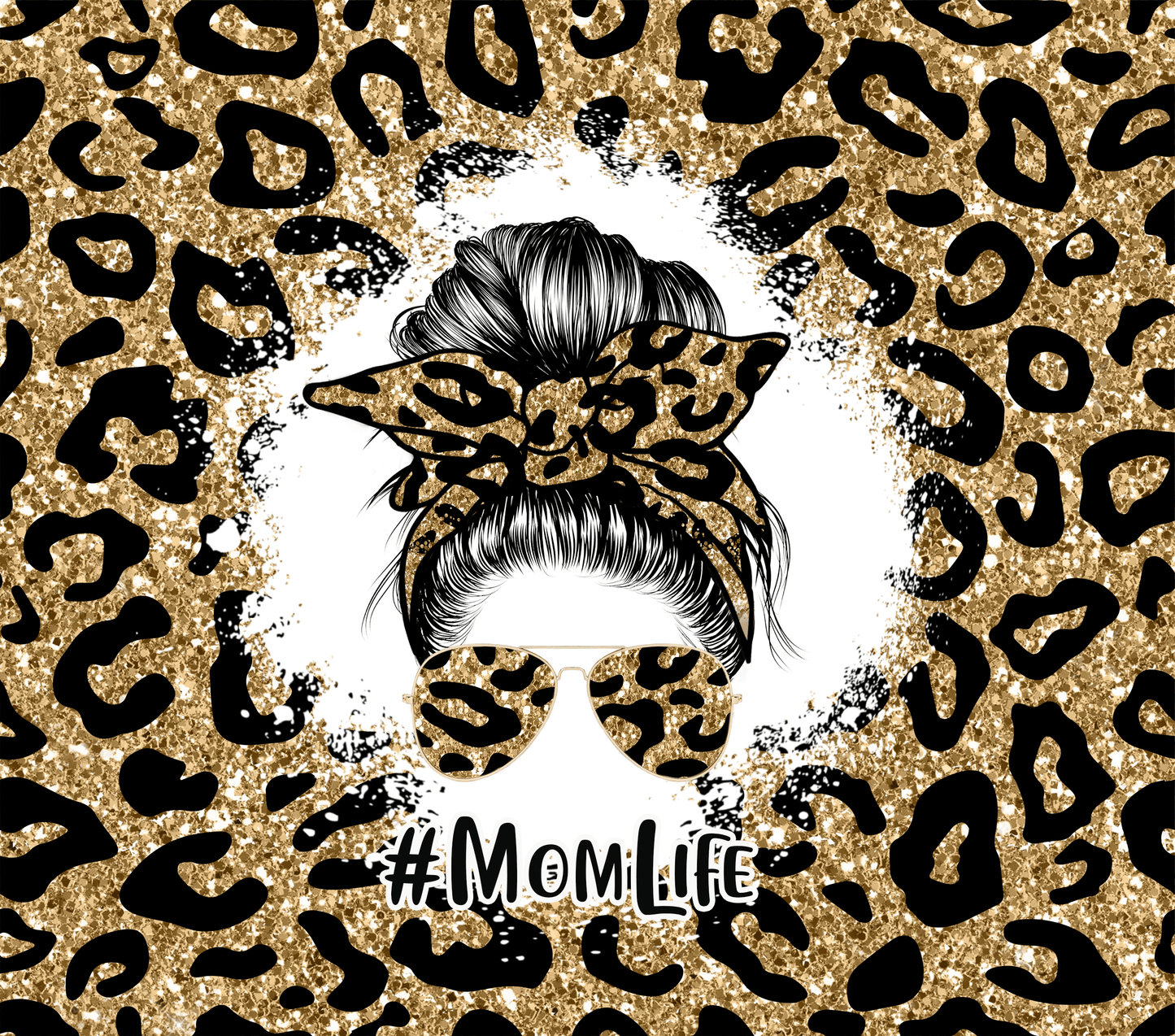 #Mom Life Leopard Tumbler