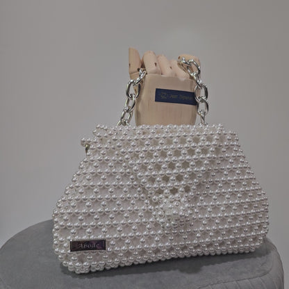 Blanca Beaded Handbag - Ivory