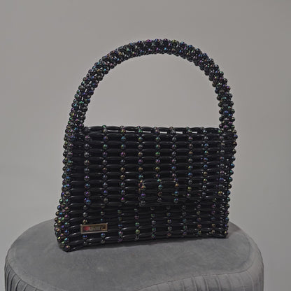 Ebony Beaded Handbag