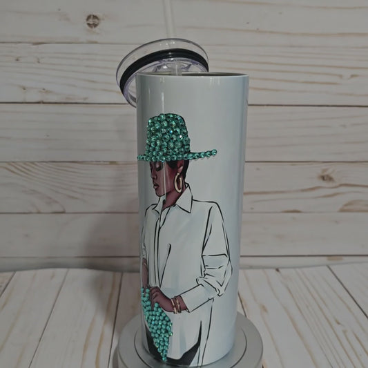 Kayla Hat/Clutch Tumbler - Green