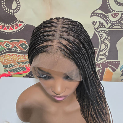 Yumna Ombre Braided Full Lace Wig - Synthetic - 36"