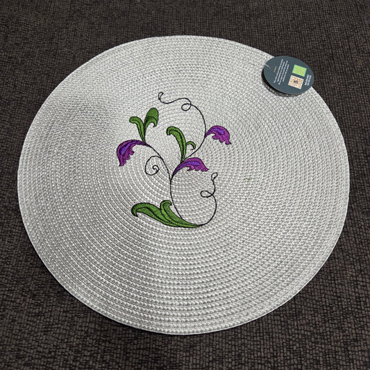 Jean Embroidered Placemat - Artisan Table Décor -JP05