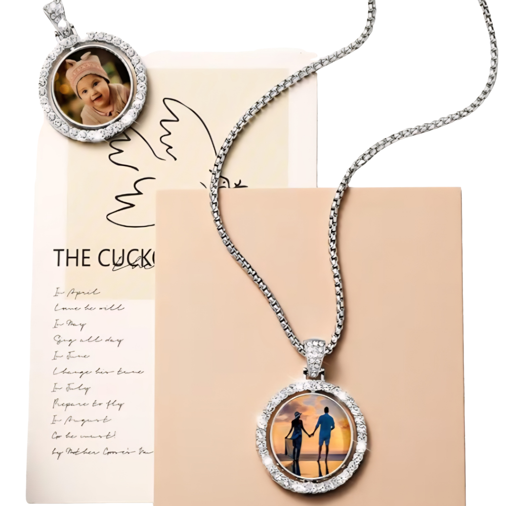 Custom Double-Sided Photo Necklace (Round)