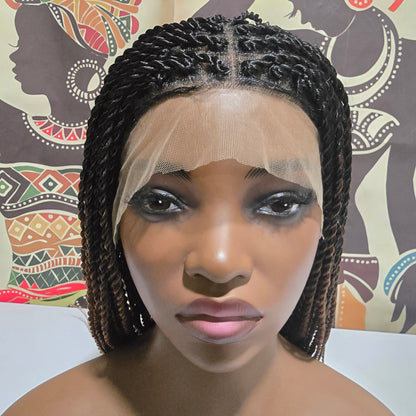 Zola Ombre Senegalese Twist Full Lace Crotchet Wig - 123 Strands - Synthetic