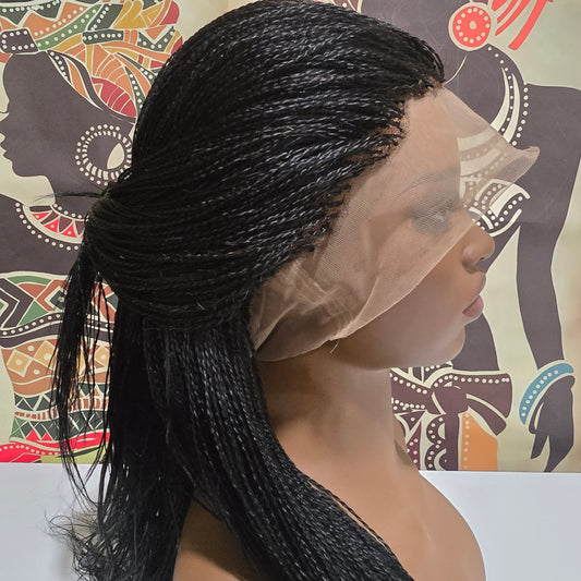 Ayoka Micro Twists Wig - Human Hair Full Lace - Feathered Ends