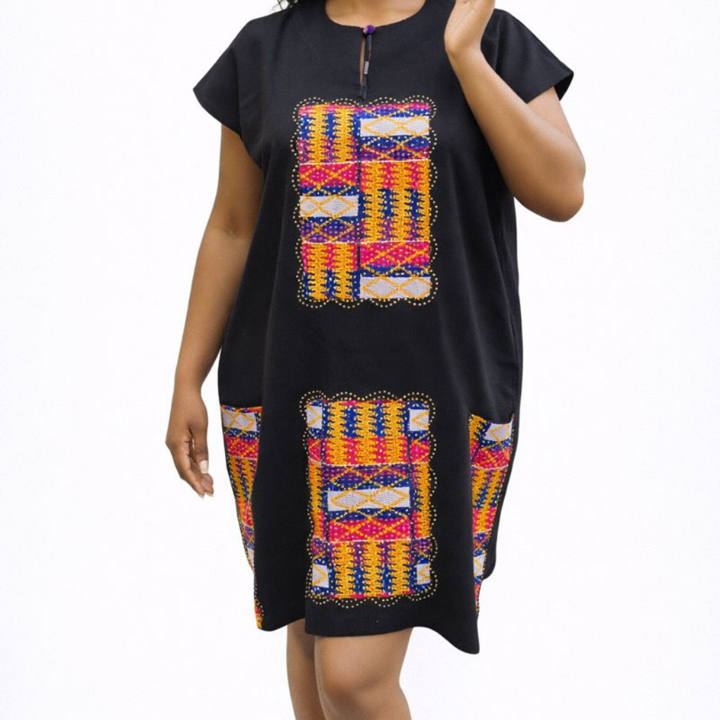 Odun Rhinestones Short Caftan - 01