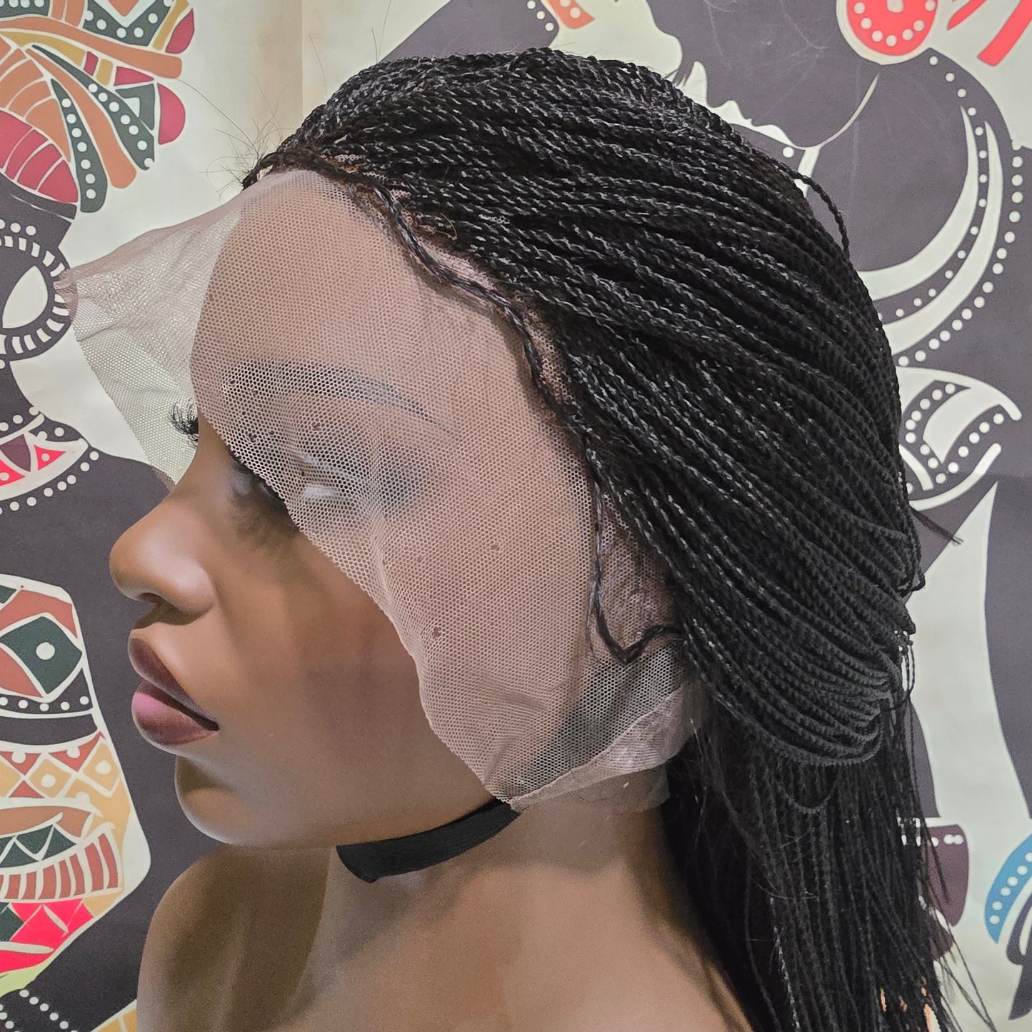 Chipo Needle Size Twists Wig - Human Hair Full Lace - Blunt Cut Ends